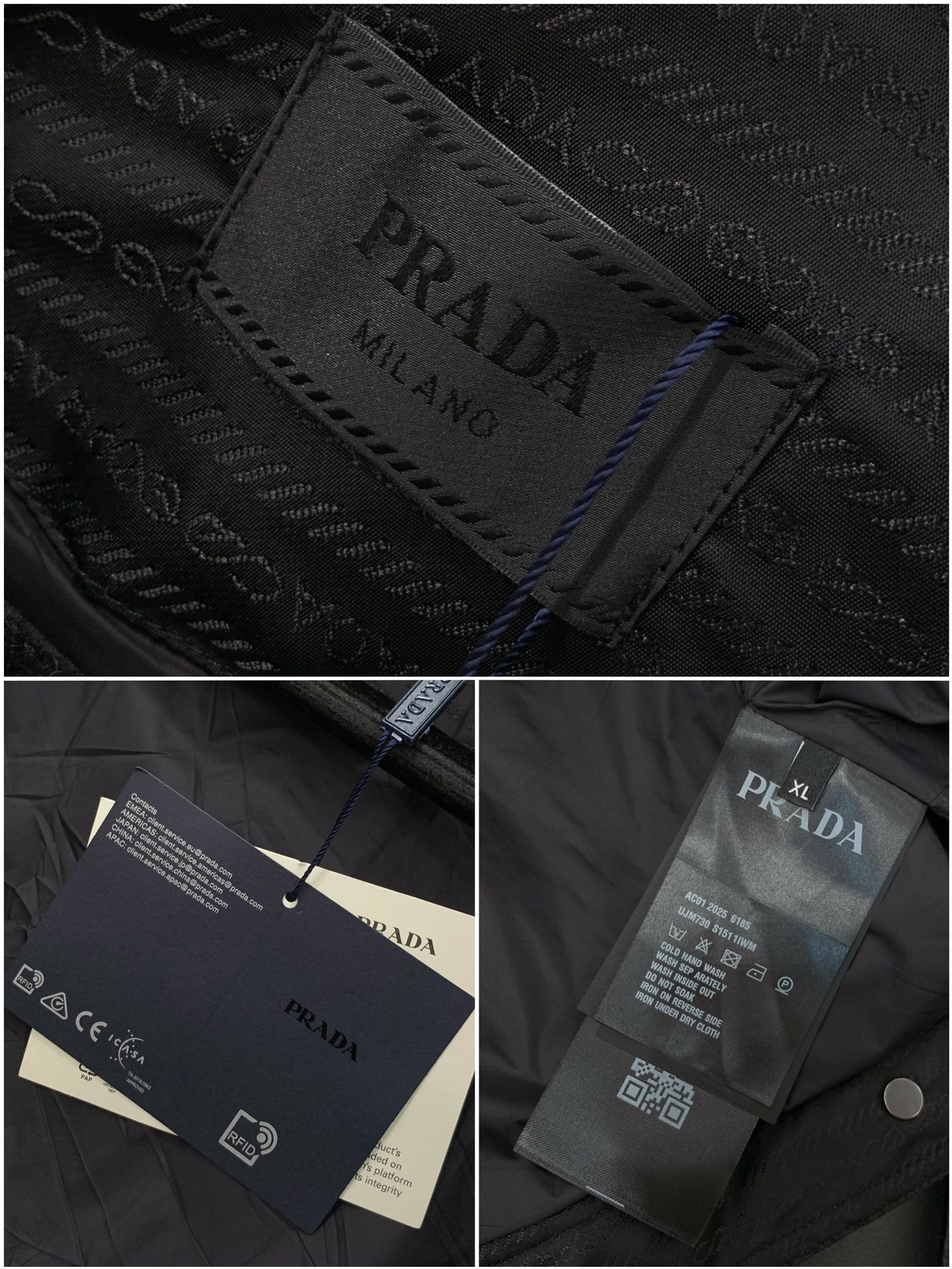，PRADA 普拉达，2025秋季最新品，专柜同步有售，时尚休闲夹克外套，进口原版面料，做工极为复杂，唯