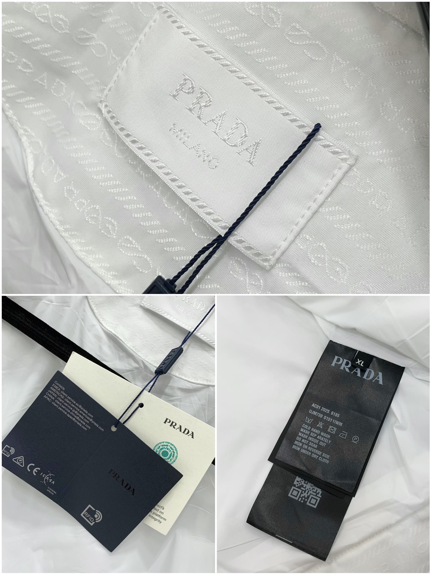 ，PRADA 普拉达，2025秋季最新品，专柜同步有售，时尚休闲夹克外套，进口原版面料，做工极为复杂，唯