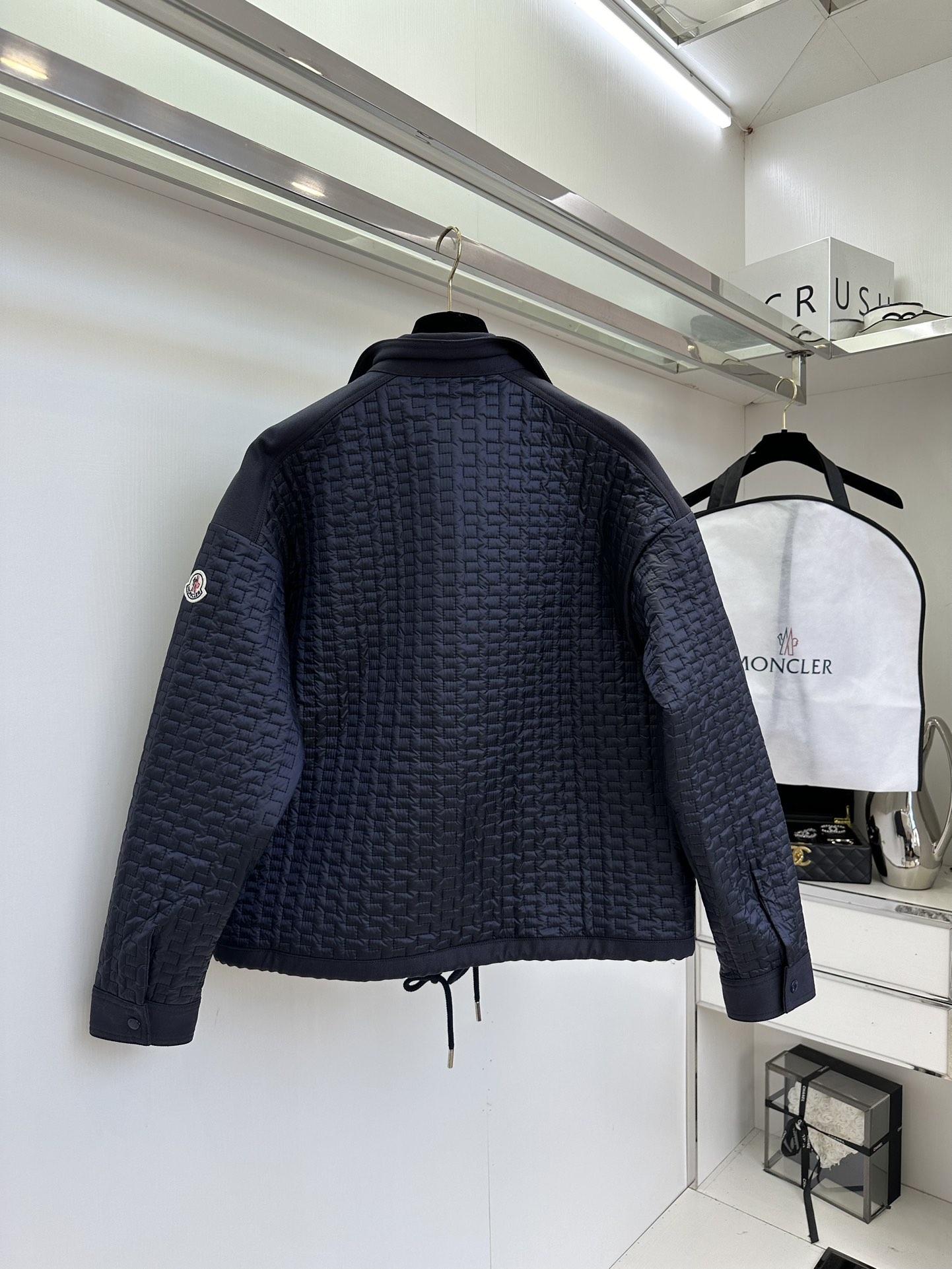 25 F NEWMoncle* 25Fw秋冬新款几何衍线压纹，翻领棉服外套|△独家yb开发!高版出品!防