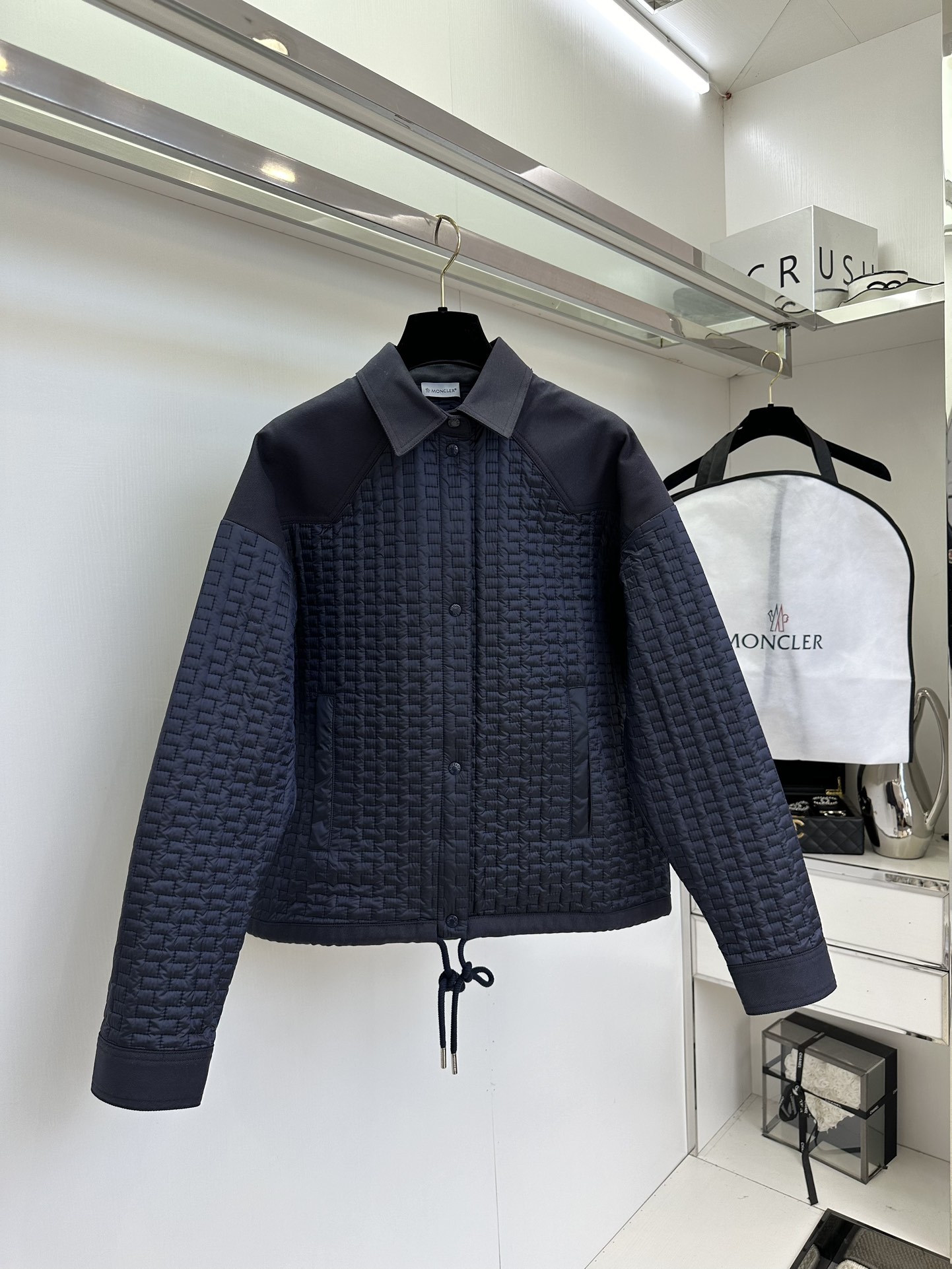 25 F NEWMoncle* 25Fw秋冬新款几何衍线压纹，翻领棉服外套|△独家yb开发!高版出品!防