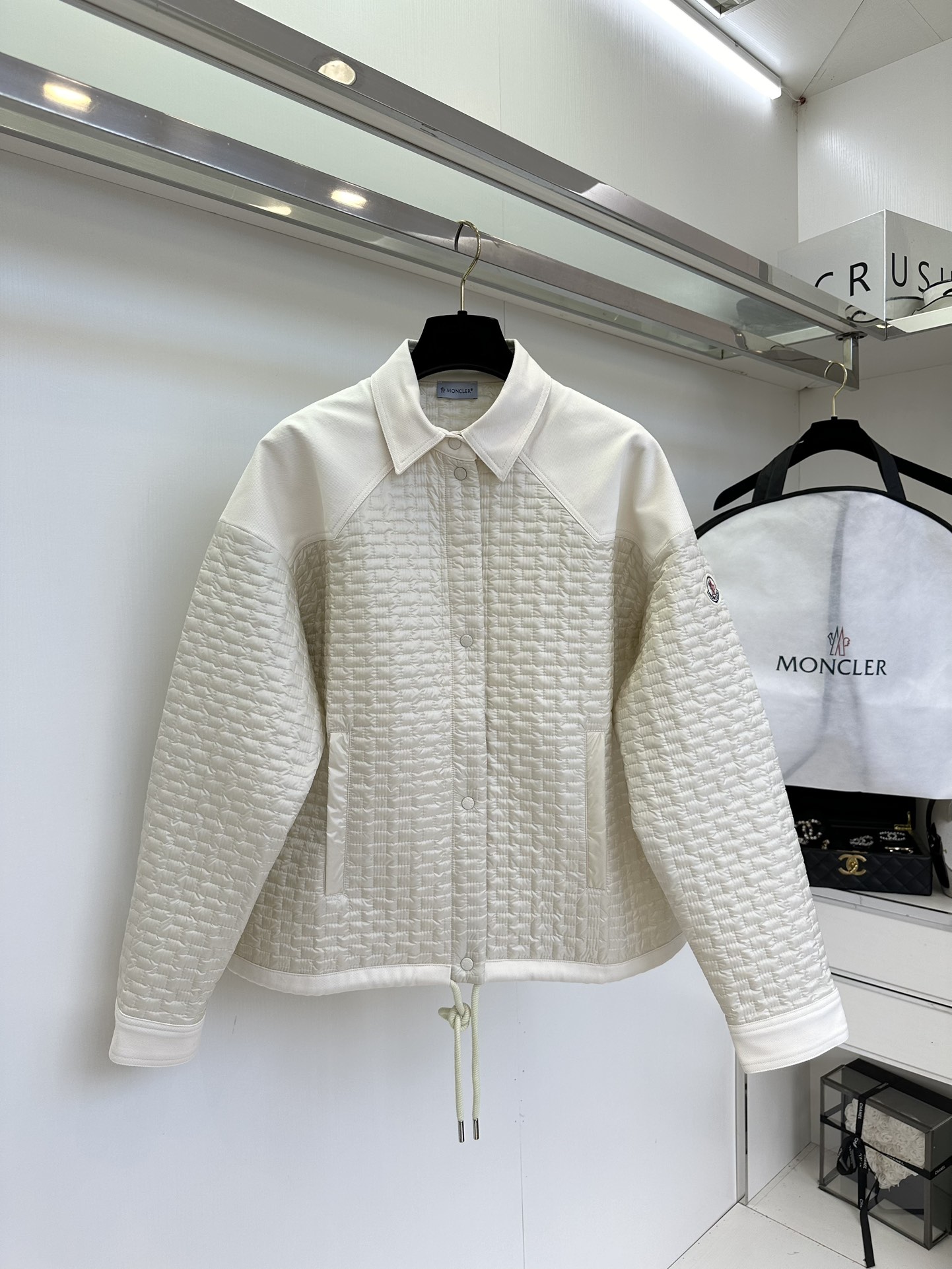 25 F NEWMoncle* 25Fw秋冬新款几何衍线压纹，翻领棉服外套|△独家yb开发!高版出品!防