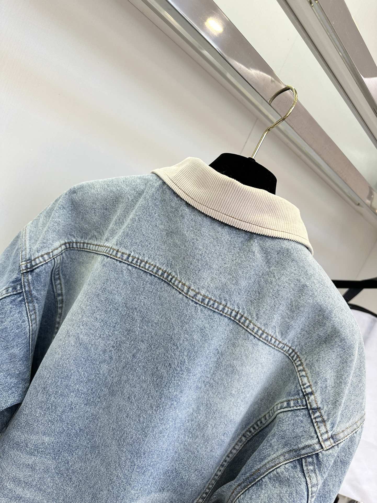 Two Tone Corduroy Collar Denim Jacket Women's Fall Winter Fashion 7 i1757125618 2450 5