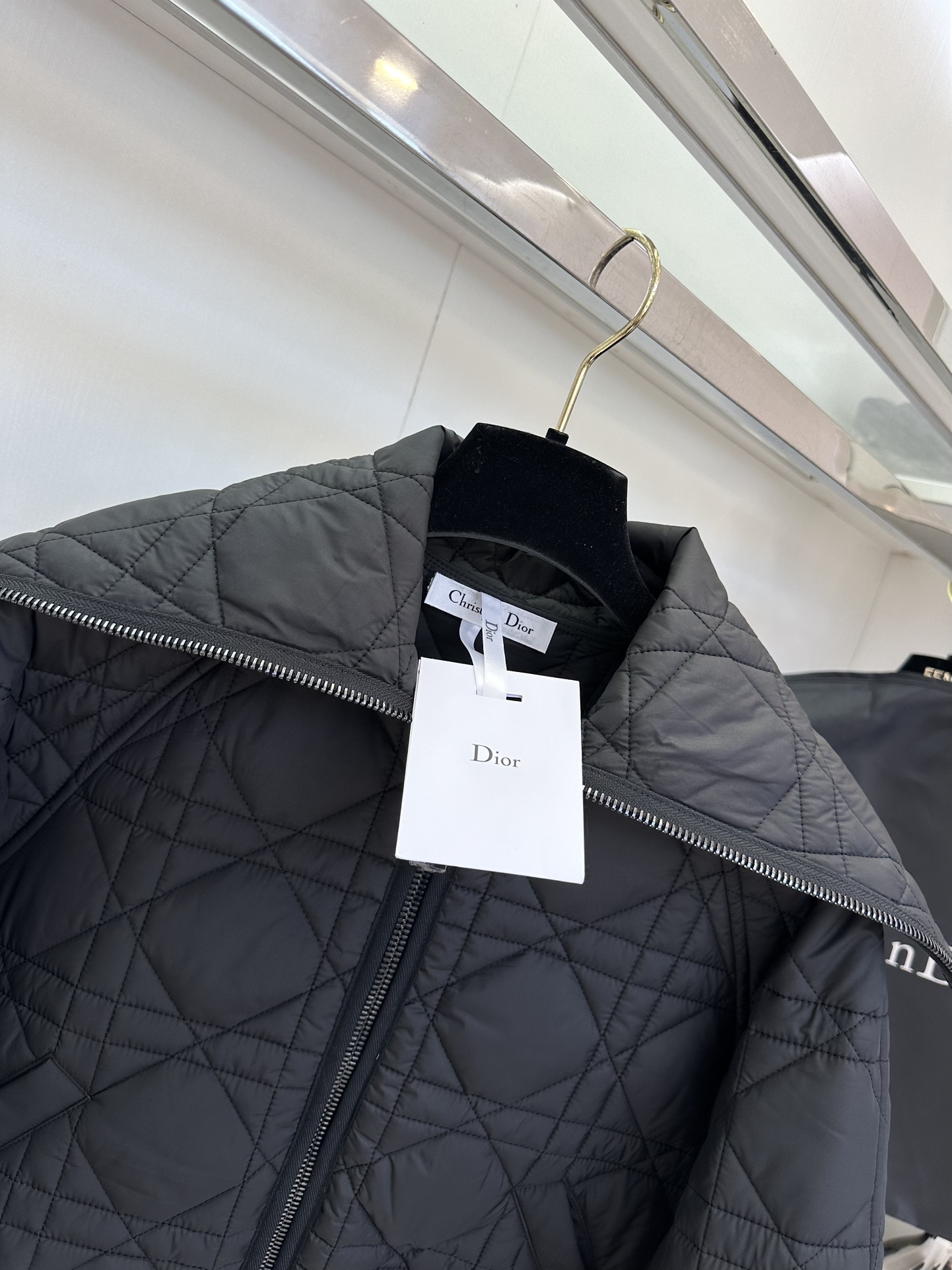 25 F 迪奥Fw秋冬新款海军领藤格纹拉链棉服外套独家yb开发!高版出品!冬季衣橱的必备单品!内外的藤格