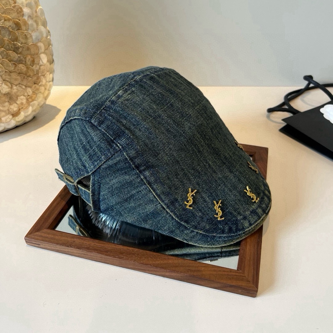 🆕

圣罗兰复古风前进鸭舌帽，高级百搭，头围57cm