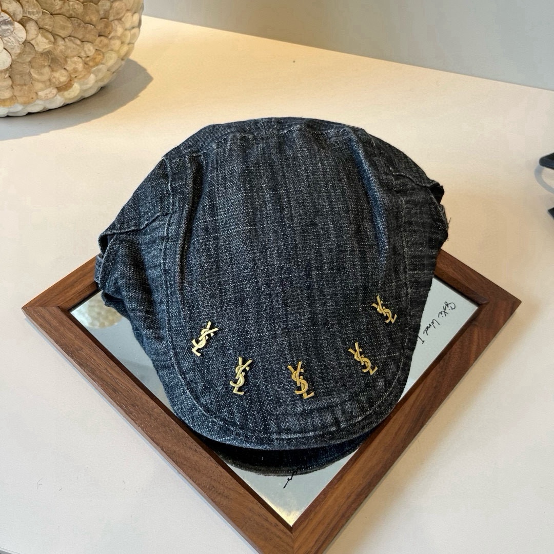 🆕

圣罗兰复古风前进鸭舌帽，高级百搭，头围57cm