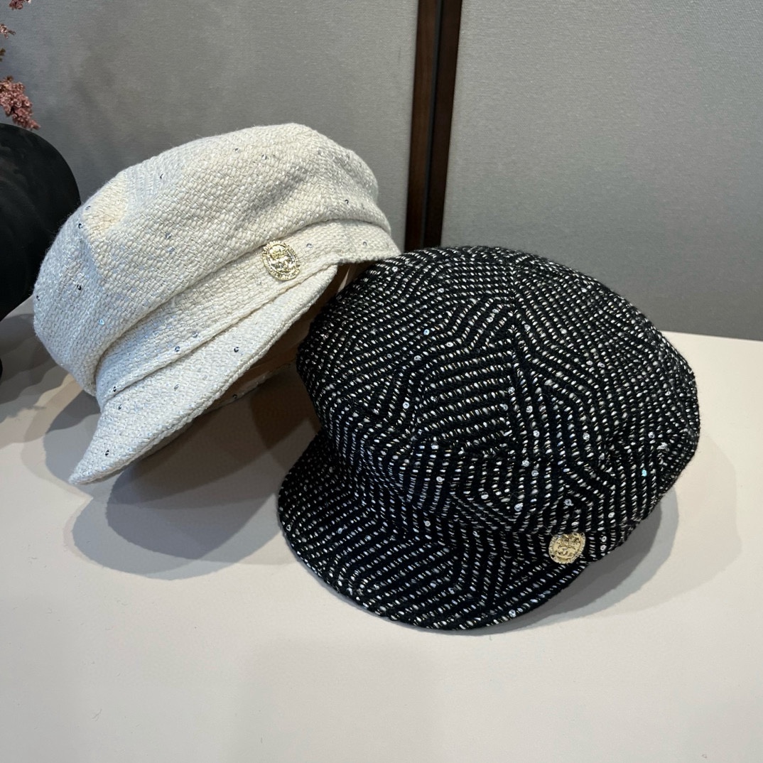 🆕

Chanel香奈儿新款鸭舌军帽，高级定制，头围57cm