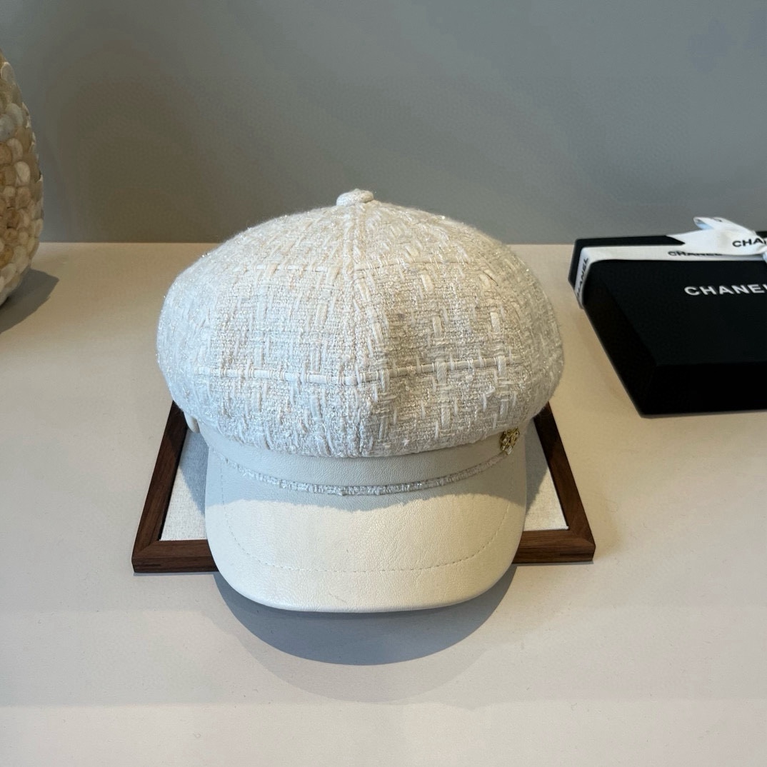 🆕

Chanel香奈儿画家帽，鸭舌军帽，头围57cm