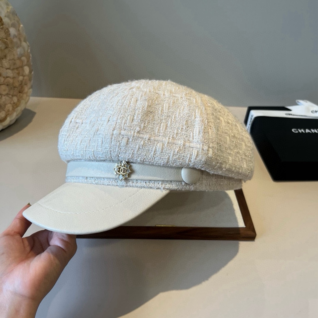🆕

Chanel香奈儿画家帽，鸭舌军帽，头围57cm