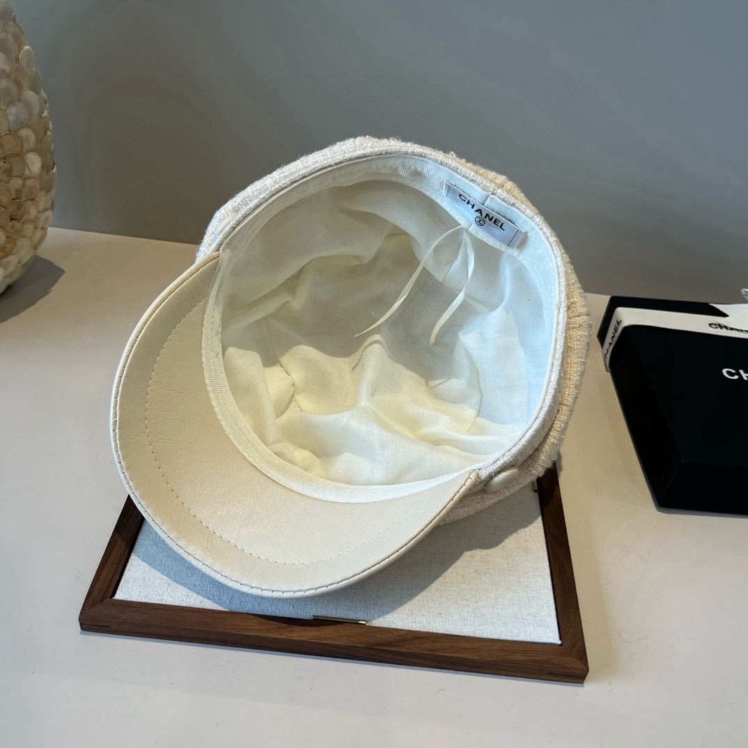 🆕

Chanel香奈儿画家帽，鸭舌军帽，头围57cm