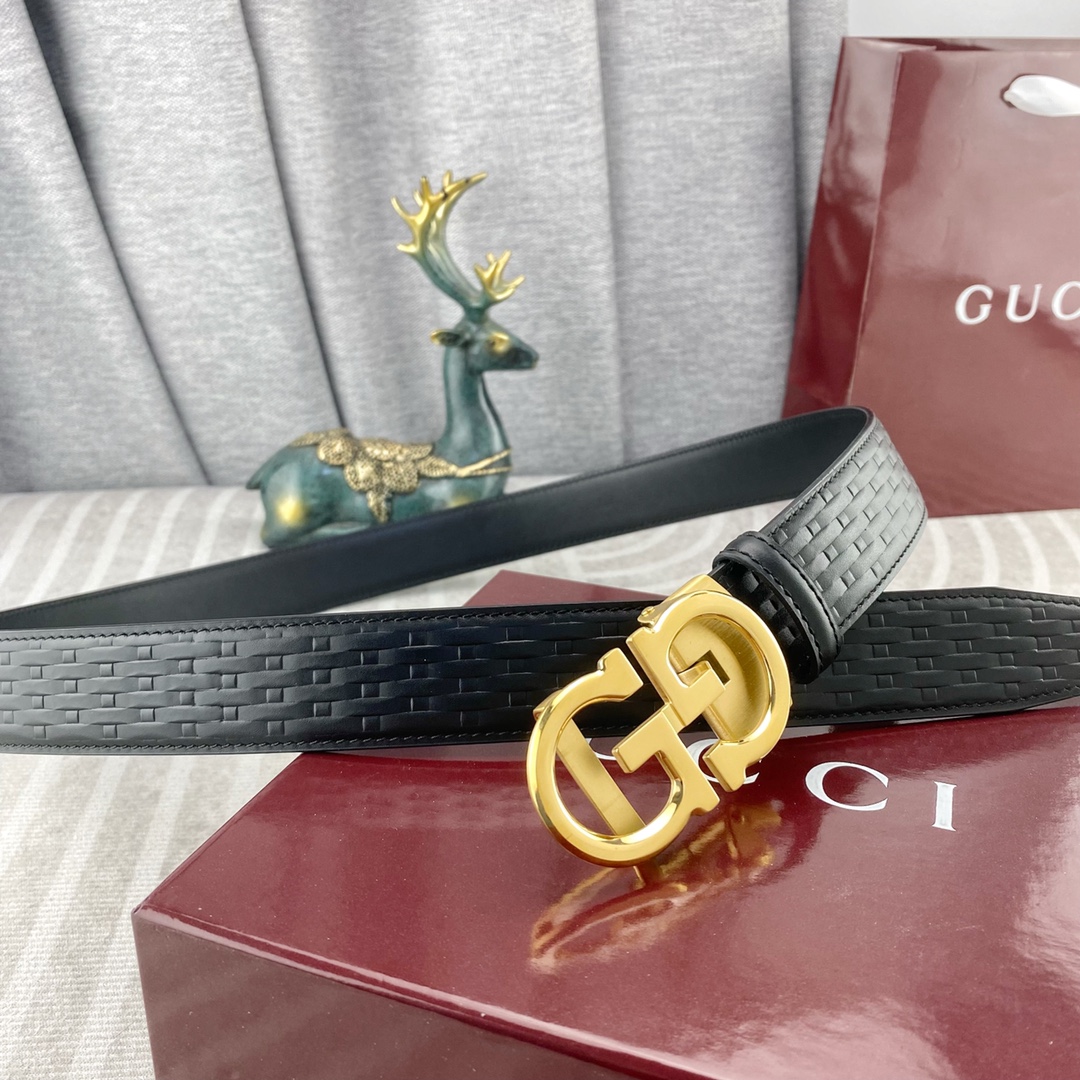 古奇💕 特种皮腰带自动带系列 ，原厂五金精品不锈钢扣，手感柔软舒适 宽3.5CM。