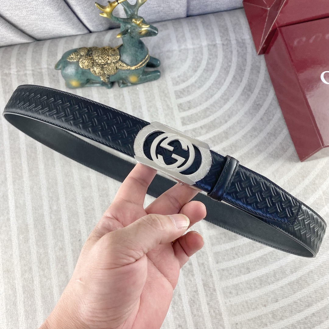 古奇💕 特种皮腰带自动带系列 ，原厂五金精品不锈钢扣，手感柔软舒适 宽3.5CM。