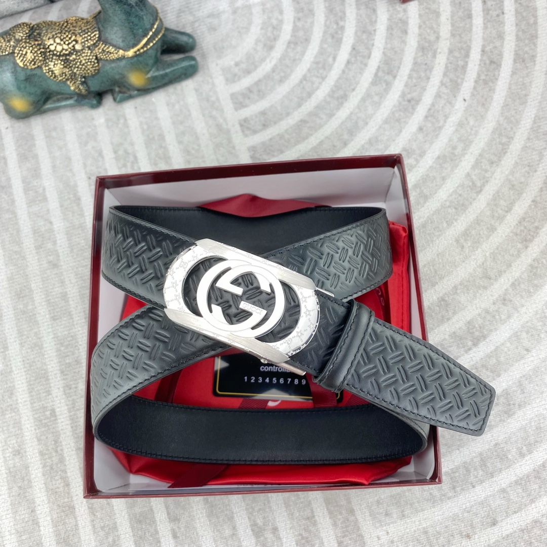 古奇💕 特种皮腰带自动带系列 ，原厂五金精品不锈钢扣，手感柔软舒适 宽3.5CM。