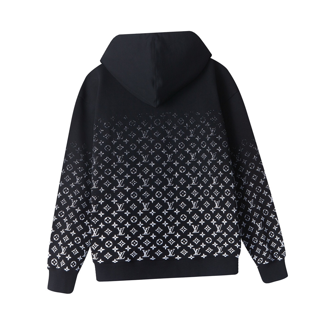 路易威登/Louis Vuitton 秋冬新品 老花半身渐变印花连帽卫衣 路易威登/Louis Vuitton 秋冬新品 老花半身渐变印花连帽卫衣