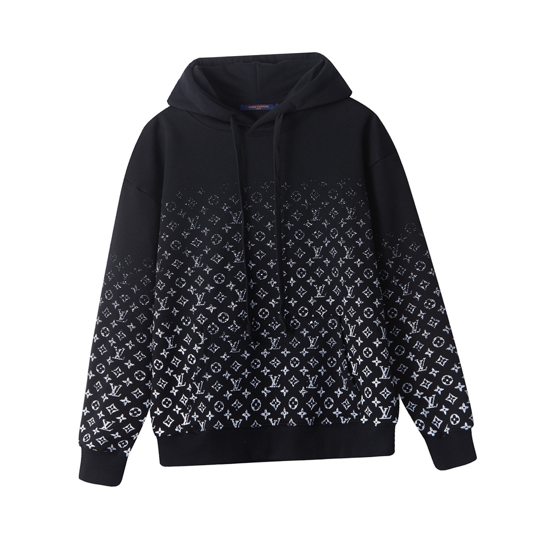 路易威登/Louis Vuitton 秋冬新品 老花半身渐变印花连帽卫衣 路易威登/Louis Vuitton 秋冬新品 老花半身渐变印花连帽卫衣