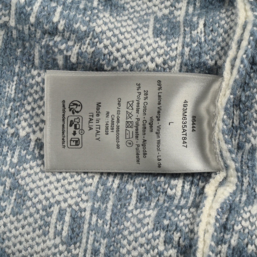 迪奥/Dior 秋冬新款 重工满幅CD提花插肩拉链圆领毛衣 迪奥/Dior 秋冬新款 重工满幅CD提花插肩拉链圆领毛衣