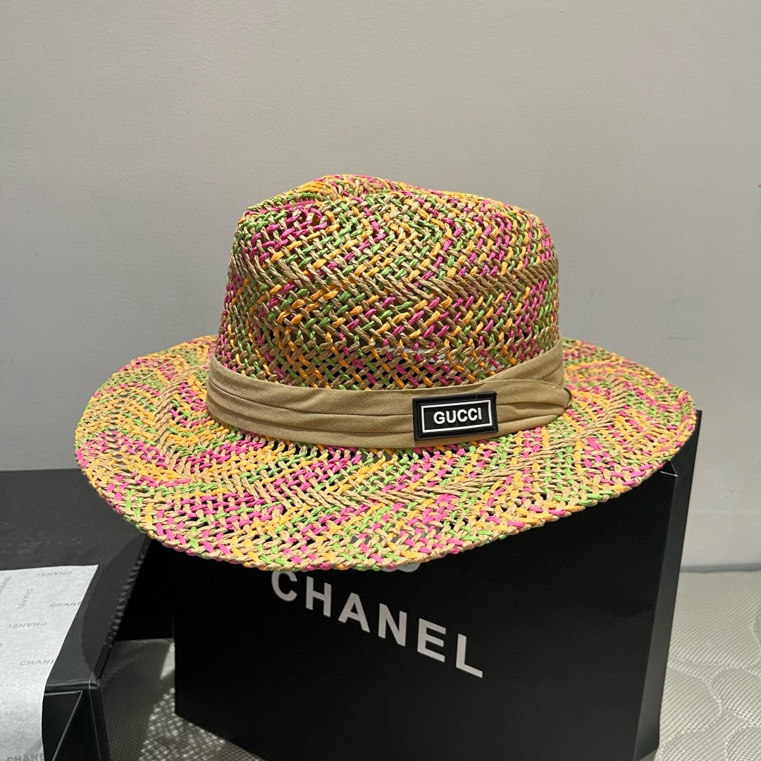 NO:364988,Guchi new Rafia top hat, natural grass, lightweight paired with windbreaker rope, head circumference 57cm hat, fisherman hat, baseball hat, knit hat, hat, espadrilles, hats古奇新款拉菲草礼帽,天然草、轻盈搭配防风绳,头围57cm帽子渔夫帽棒球帽针织帽,帽子,espadrilles,hats,hat