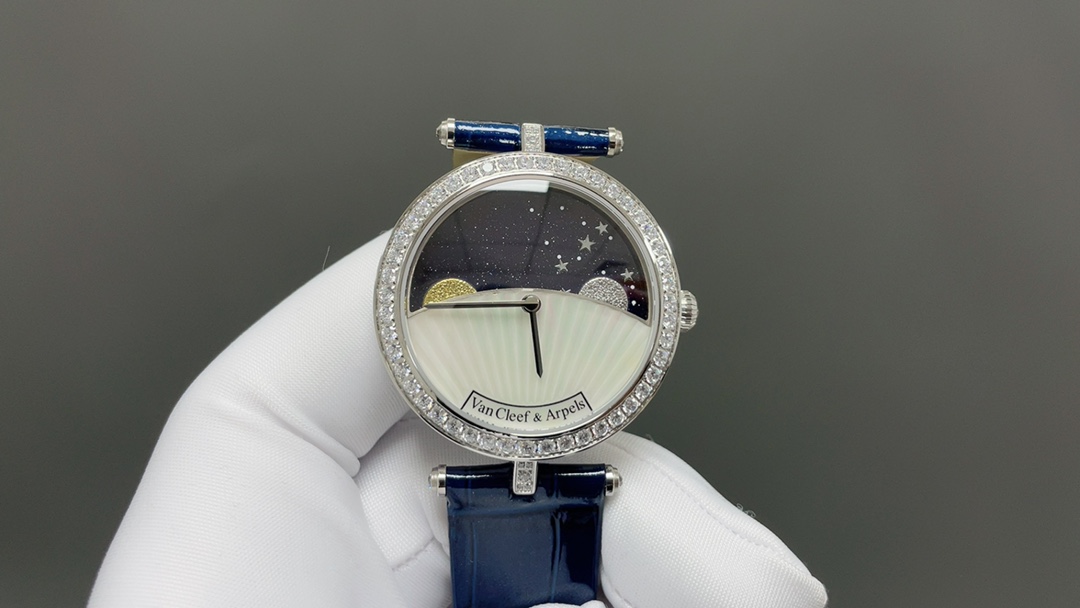 NO:386456,Van Clerk Arpels Poetic Complex Function Series VCARN25800 Watch Special Mechanical Movement Now 38MM is so beautiful, details determine the high-end!  Delivery original box, van cleef19860909梵克雅宝 诗意复杂功能系列VCARN25800腕表 特制机械机芯 现已出货 38MM 美到爆, 细节决定高端！ 配送原装盒,,van cleef,Watch