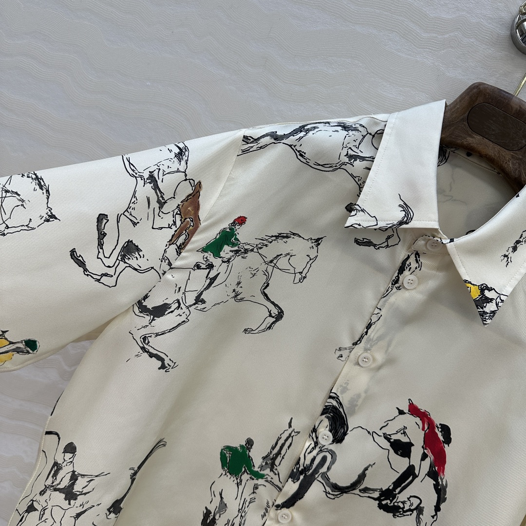 独家首发❤️高端原单品质❤️lP🆕高智感老钱风穿搭！25秋冬 高级感印花真丝衬衫，100%真丝斜纹绸，水