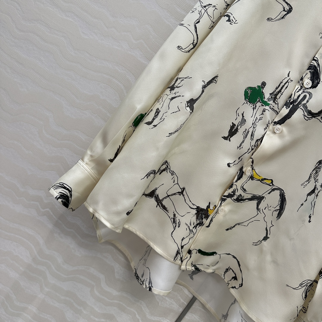 独家首发❤️高端原单品质❤️lP🆕高智感老钱风穿搭！25秋冬 高级感印花真丝衬衫，100%真丝斜纹绸，水