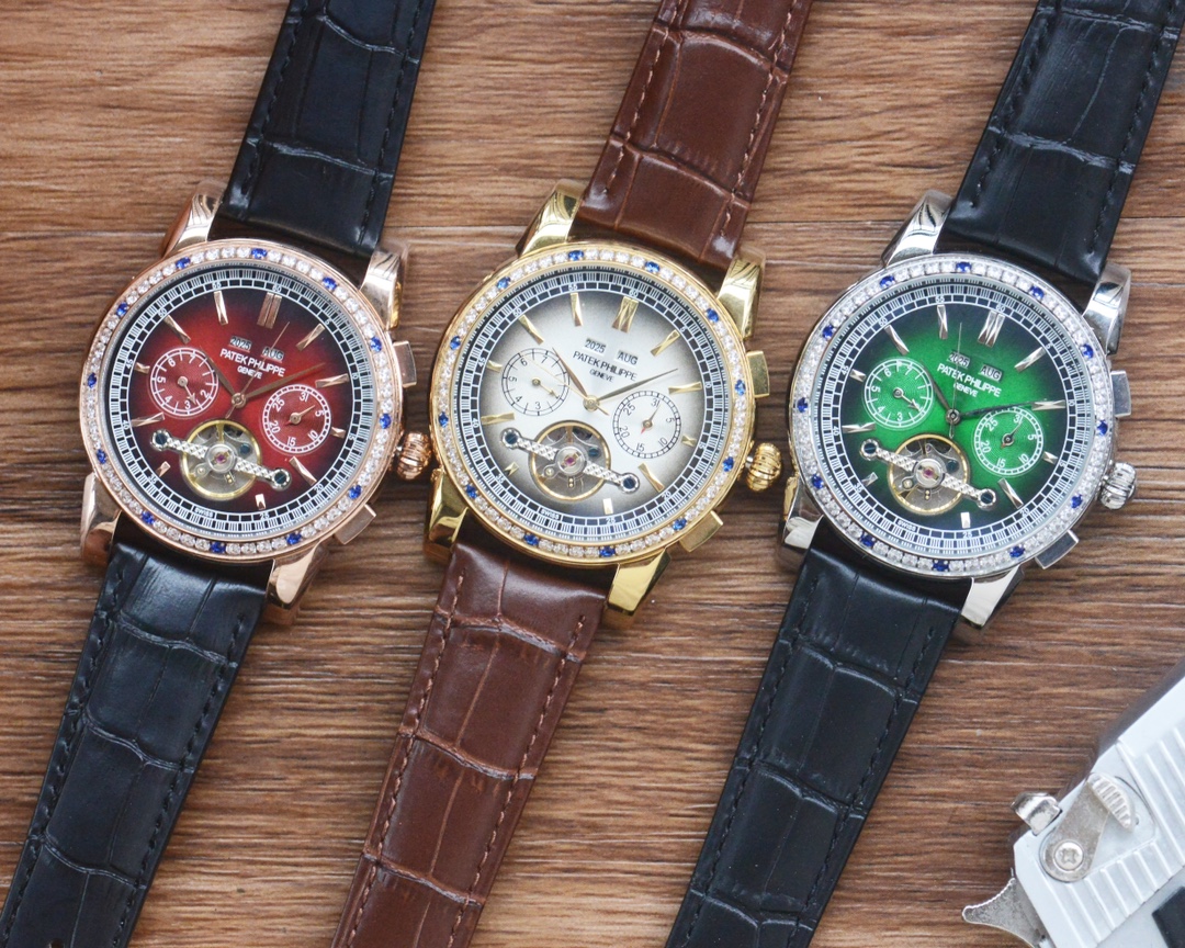 Patek Philippe Men's Automatic Mechanical Wristwatch with Leather Band