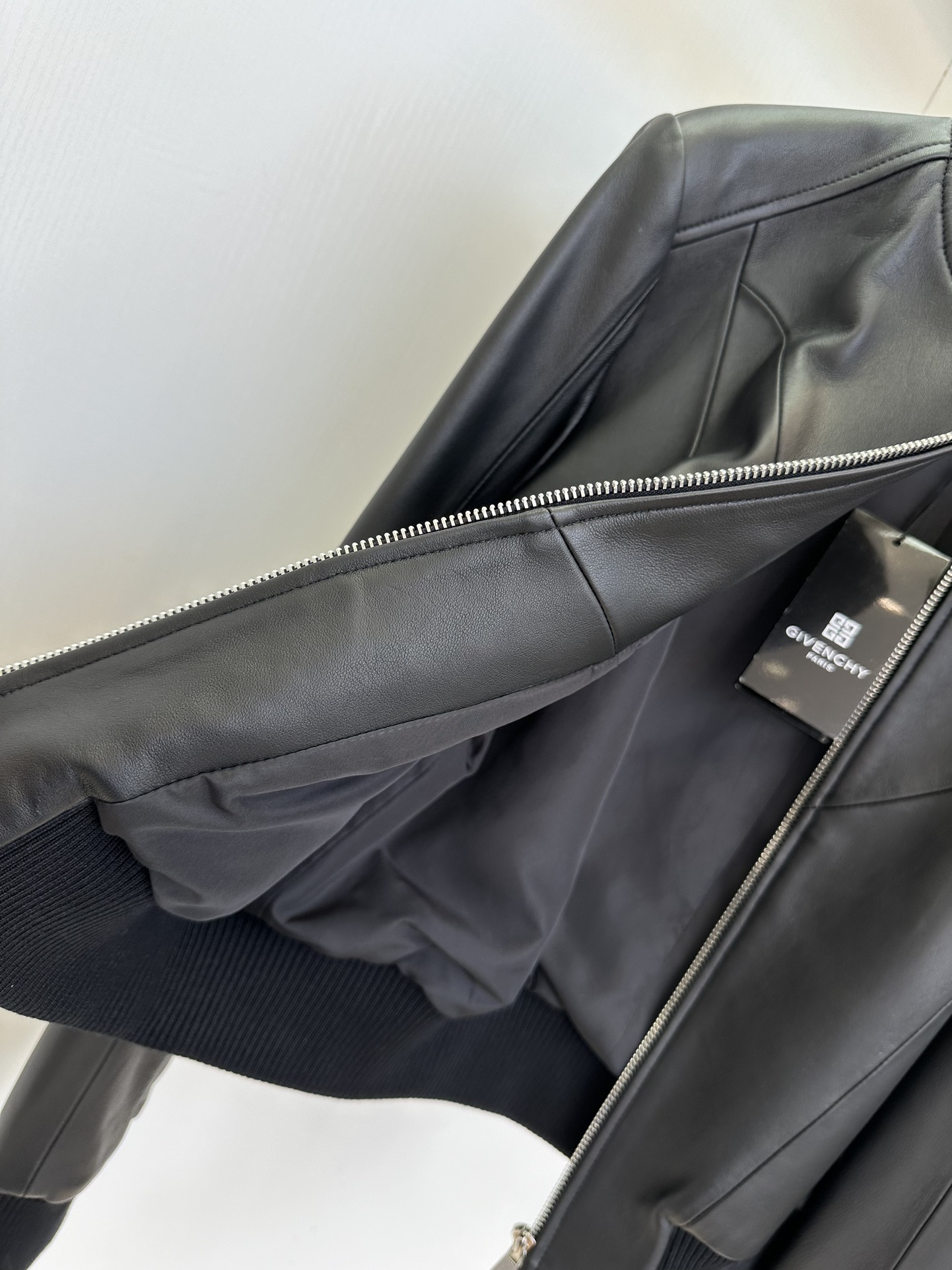 Givenchy Black Lambskin Leather Baseball Jacket - Classic & Cool 7 i1757410802 7467 5