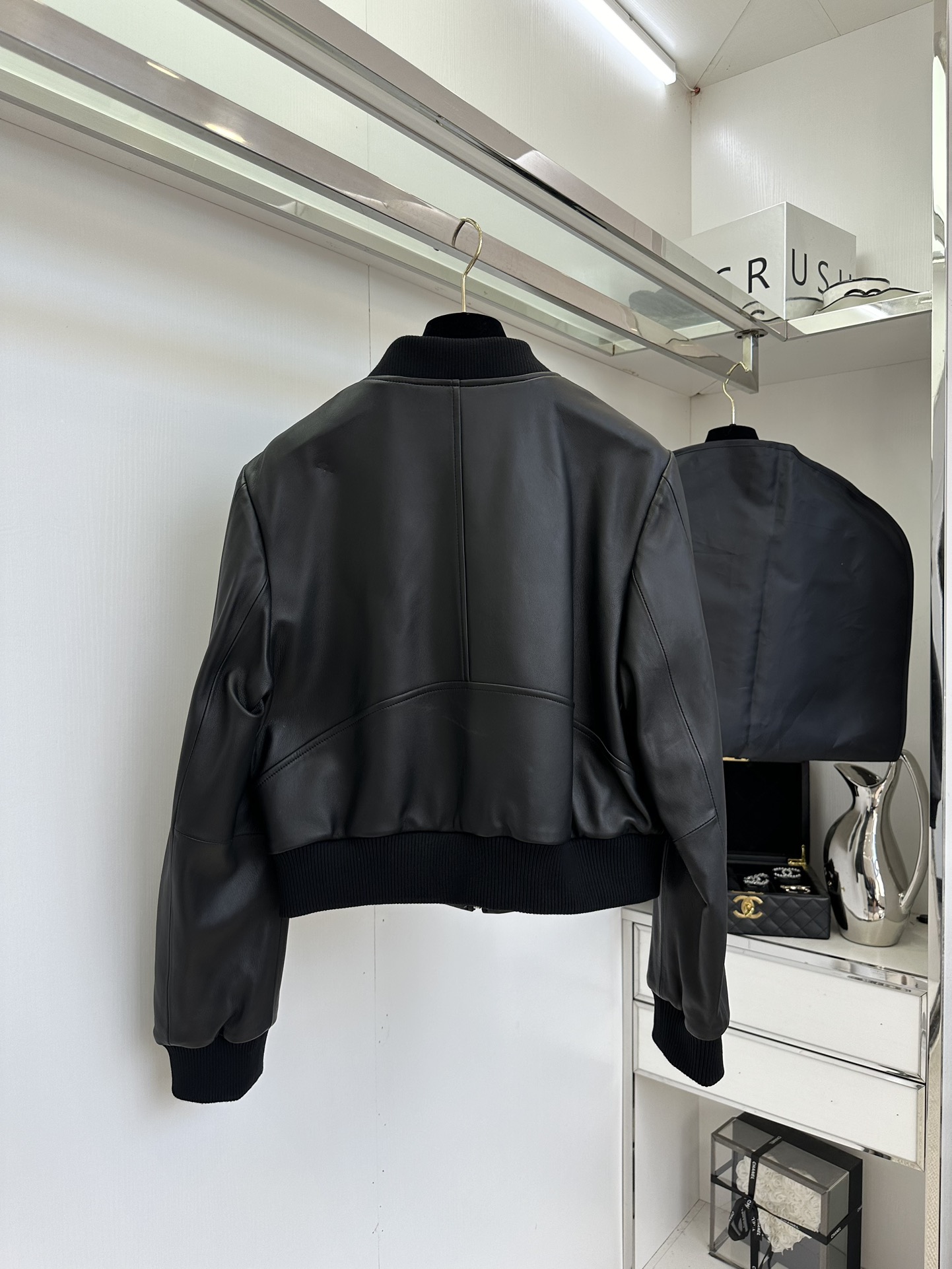 Givenchy Black Lambskin Leather Baseball Jacket - Classic & Cool 3 i1757410802 9118 1