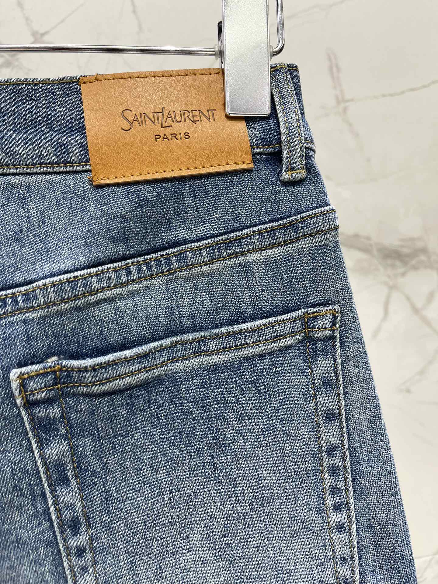 𝗦𝗔𝗜𝗡𝗧 𝗟𝗔𝗨𝗥𝗘𝗡𝗧* 圣家新款简约微弹直筒裤赛络纺面料版型中高腰阔腿版型显腿长显瘦，面料洗水柔软