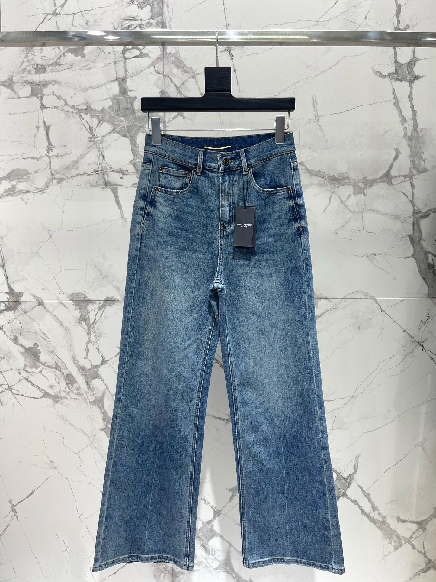 𝗦𝗔𝗜𝗡𝗧 𝗟𝗔𝗨𝗥𝗘𝗡𝗧* 圣家新款简约微弹直筒裤赛络纺面料版型中高腰阔腿版型显腿长显瘦，面料洗水柔软