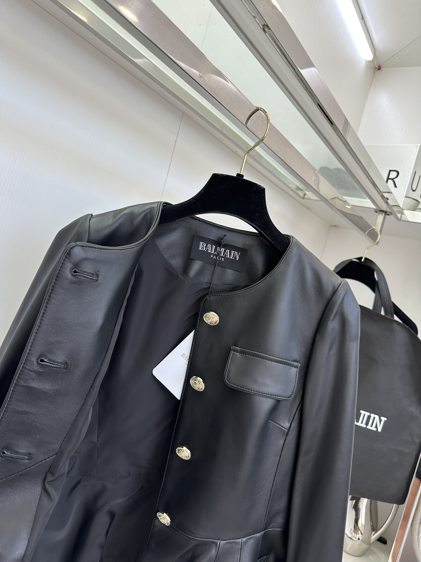 Balmain Four-Pocket Lambskin Leather Jacket - French Vintage Style 7 i1757411722 1055 5