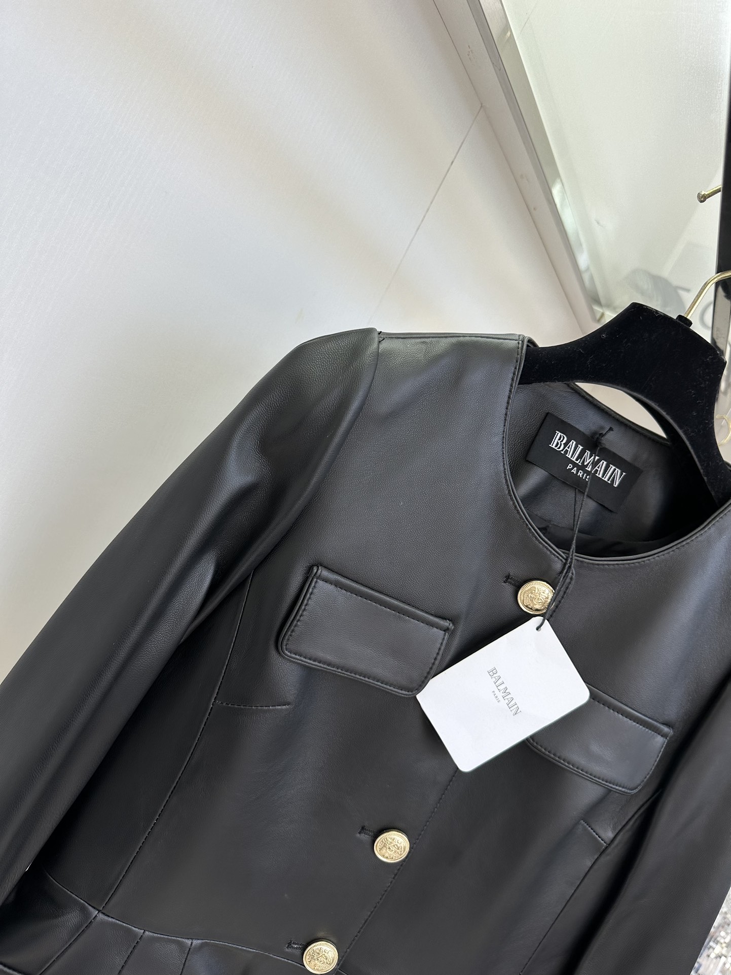 Balmain Four-Pocket Lambskin Leather Jacket - French Vintage Style 6 i1757411722 5677 4