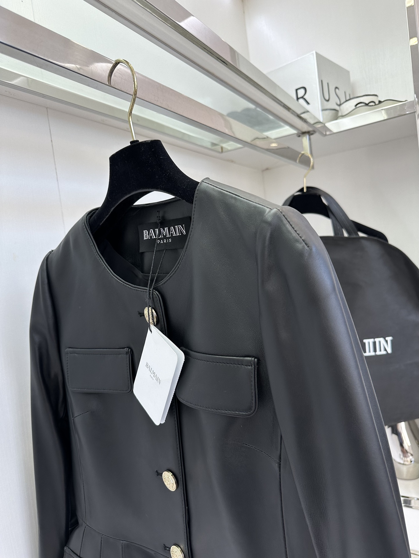 Balmain Four-Pocket Lambskin Leather Jacket - French Vintage Style 5 i1757411722 6154 3