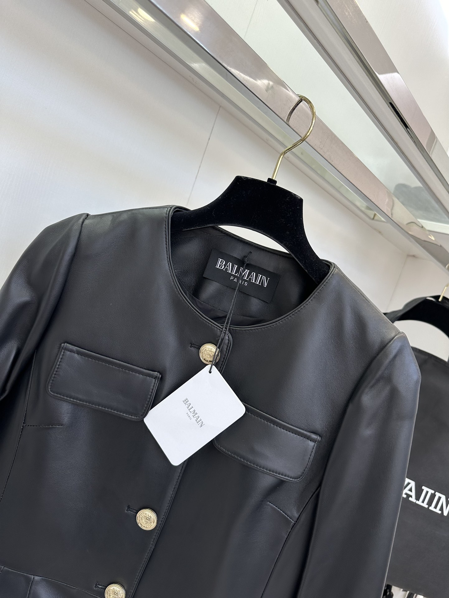 Balmain Four-Pocket Lambskin Leather Jacket - French Vintage Style 10 i1757411722 7233 8
