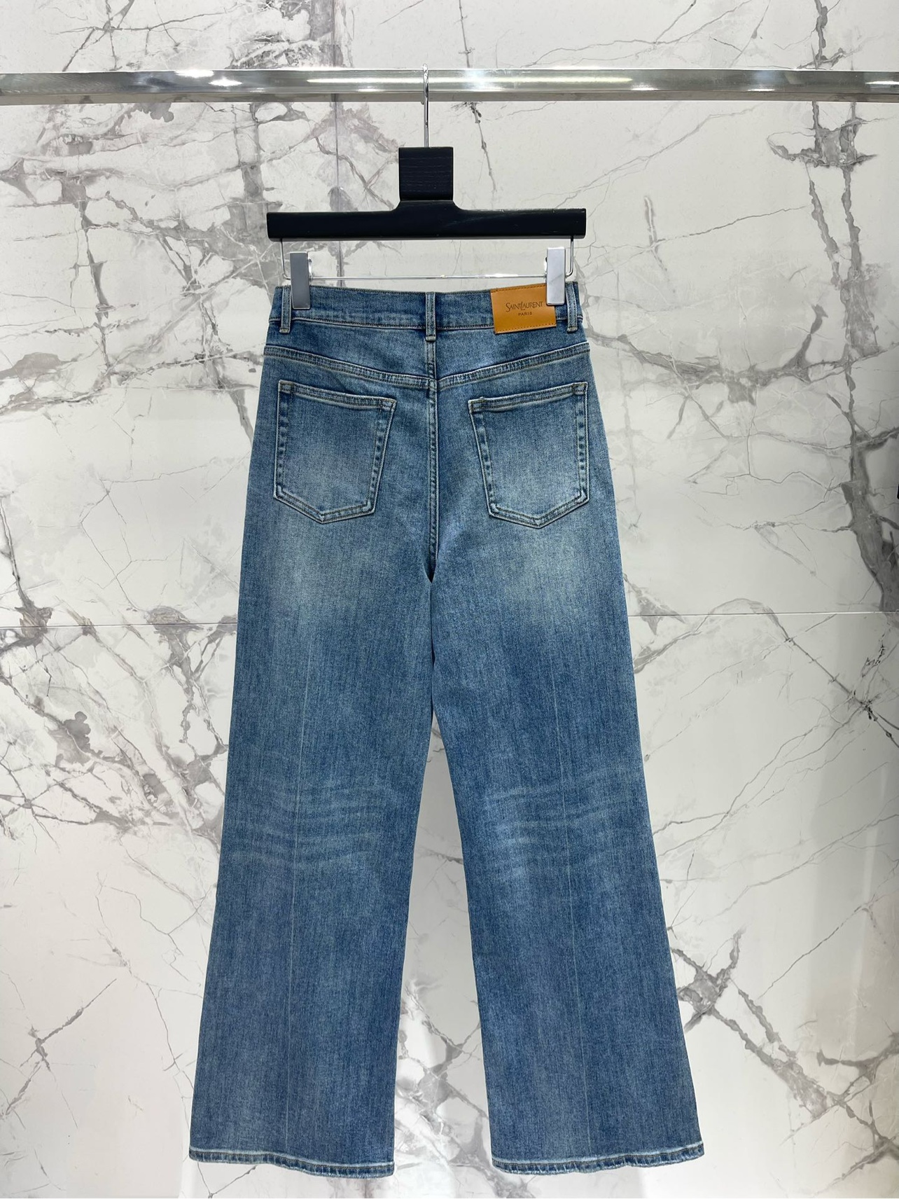 𝗦𝗔𝗜𝗡𝗧 𝗟𝗔𝗨𝗥𝗘𝗡𝗧* 圣家新款简约微弹直筒裤赛络纺面料版型中高腰阔腿版型显腿长显瘦，面料洗水柔软