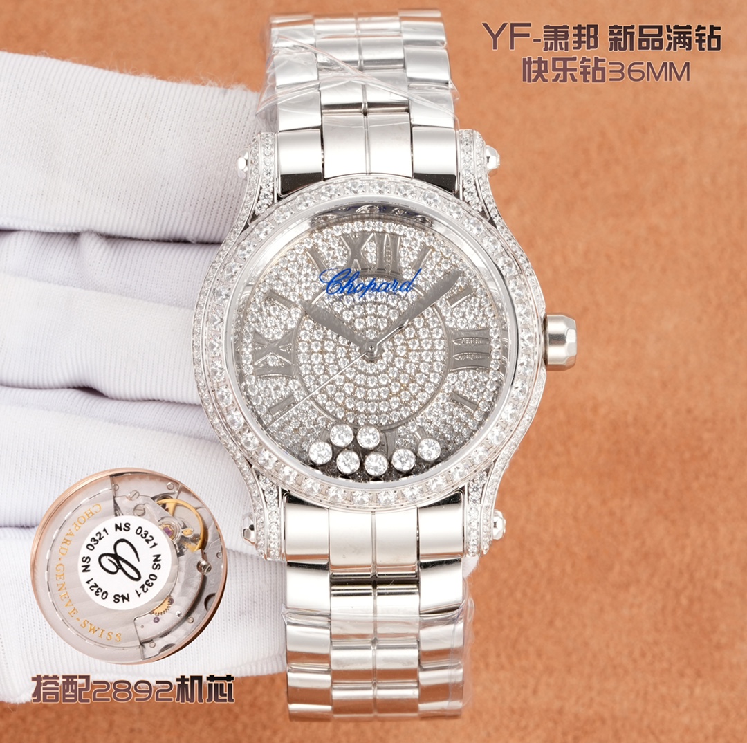 NO:340661,Belt, Gold, Steel Belt, YF-New Product, Full Diamond, Happy Diamond 36mm 2025 latest Star original with American Crocodile strap, paired with 2892 movement. As Chopard's best-selling series, HAPPY DIAMONDS has always interpreted the concept of Chopard's iconic agile diamonds in delicate ways. This series of works is soft and fashionable. It is said that men wear the world of all nations and women wear Chopard, and gold (in) and diamonds (earning) are also very good. The diamond balls in the dial can slide freely and rotate, and the time comes to run. The fortune is rolling, making every woman stun the world with the most charming shape. The Chopard Happy Diamond series brought to you this time The Chopard Happy Diamond series brought to you this time is the most representative watch of Chopin. The most distinctive laminated glass 7 diamonds produce spins like a dance. It can be said to be a blessing on women's watches  A classic watch home with the exception of blue balloons. This Happy Sport stainless steel watch is stylish and gentle. The iconic movable diamond dances happily, with a smooth shape, a dynamic case and a modern silver dial that perfectly reflect Chopard's interpretation of casual style. Without full confidence, I will never recommend it to you. A real heavyweight product. The raw materials, the original assembly factory and other aspects can only be achieved. I have always wanted to give everyone the best watch. This cycle takes more than half a year. This batch, iwc, chocolate19860909皮带 金 钢带 YF-新品 满钻 快乐钻36mm 2025最新款满天星原装搭配美洲鳄鱼表带 搭配2892机芯 萧邦（HAPPY DIAMONDS）作为萧邦最畅销的系列一直以细腻的手法诠释萧邦标志性灵动钻石的概念,此系列作品柔美而时尚,都说男戴万国女戴萧邦 有金（进）有钻（赚）寓意也很好.表盘内的钻石滚珠可自由滑行转动,时来运转 财运滚滚,让每一位女性都以最迷人的造型惊艳世人. 这次给大家带来的萧邦快乐钻系列 这次给大家带来的萧邦快乐钻系列 是肖邦旗下最具代表性的腕表 最有特色的夹层玻璃的7颗,7颗钻石产生自旋 犹如舞蹈 在女表上可以说是福音 多了一款蓝气球除外的经典腕表之家 这款Happy Sport精钢腕表时尚而温婉 标志性的活动钻石欢快舞动、流光溢彩 造型流畅、极具动感的表壳 和富有现代感的银色表盘 完美体现萧邦对休闲风格的诠释 没有十足的把握绝对不会推荐给你们 真正的重磅好货.原材 原组装厂等多个方面紧密配合才能实现 ,一直以来我都想给大家最好的腕表. 这款周期动辄就得大半年 仅此一批,,iwc,chopard,Watch