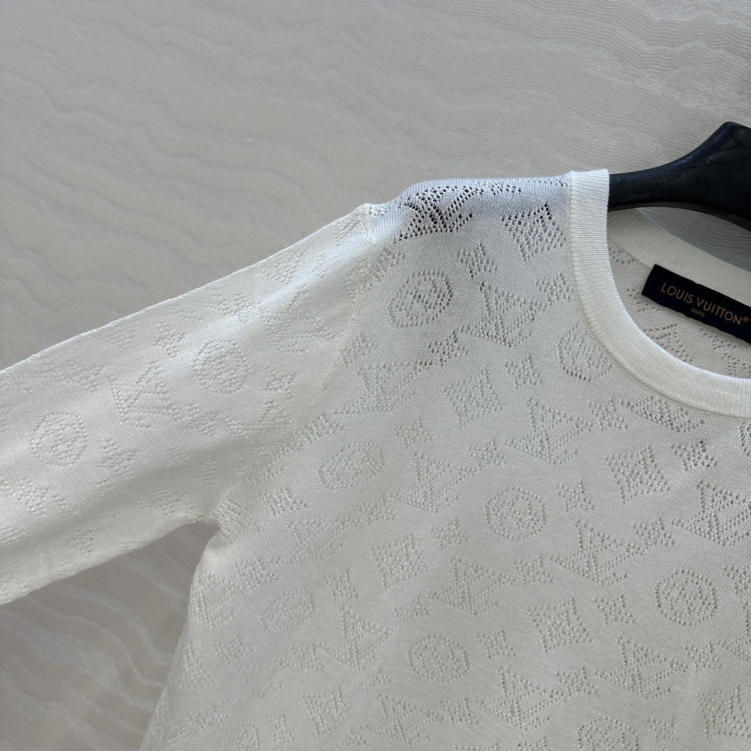 独家首发❤️原单品质！Monogram花㚏针织圆领毛衣！18针瑞士机重工定位缕空嵌花工艺贯穿时髦高级感！