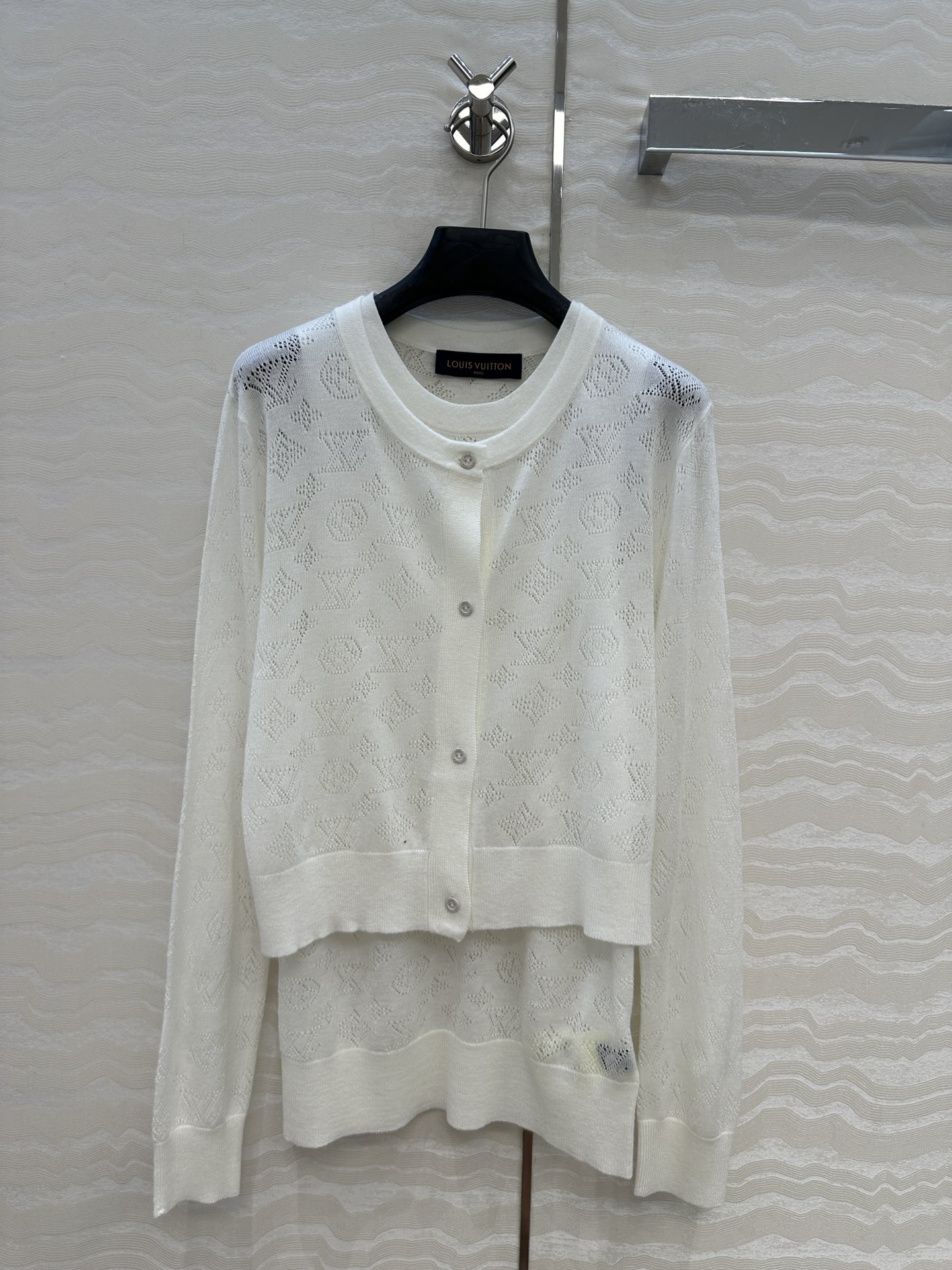 独家首发❤️原单品质！Monogram花㚏针织两件套！气质小圆领背心搭配圆领短款小开衫。18针瑞士机重工