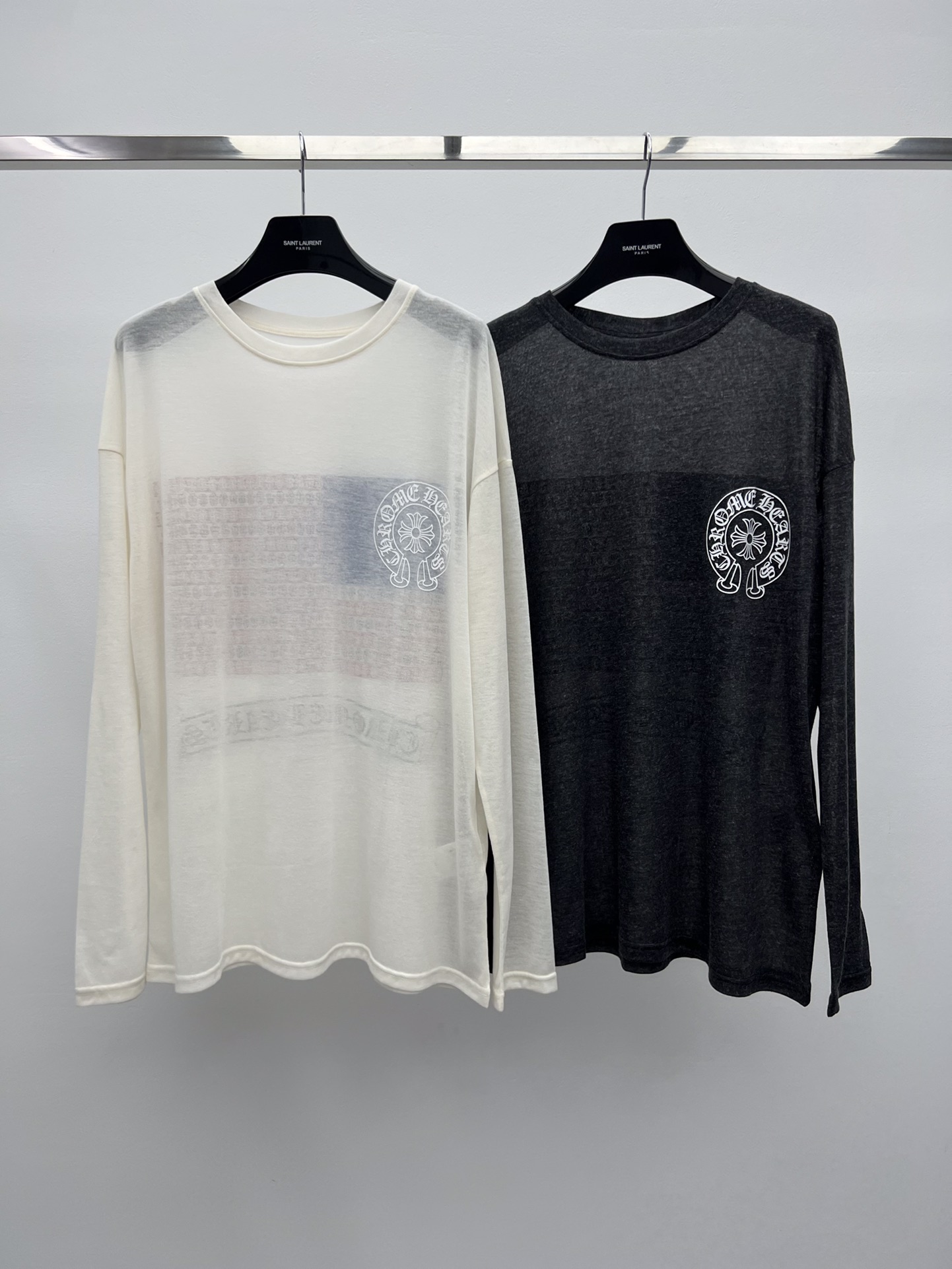 Chrome heart*梵文印花长袖T这件真是太舒服噜 慵懒风十足超级无敌软糯轻薄 上身秒变纸片人🇺🇸