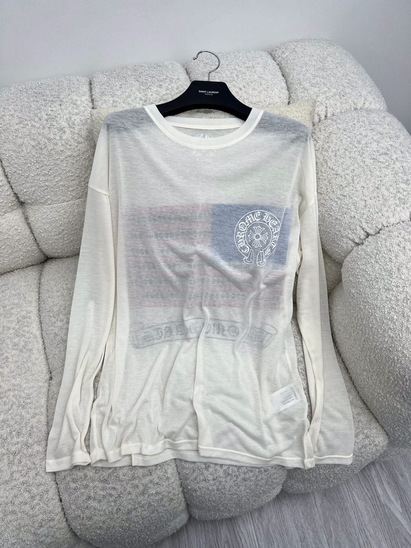 Chrome heart*梵文印花长袖T这件真是太舒服噜 慵懒风十足超级无敌软糯轻薄 上身秒变纸片人🇺🇸