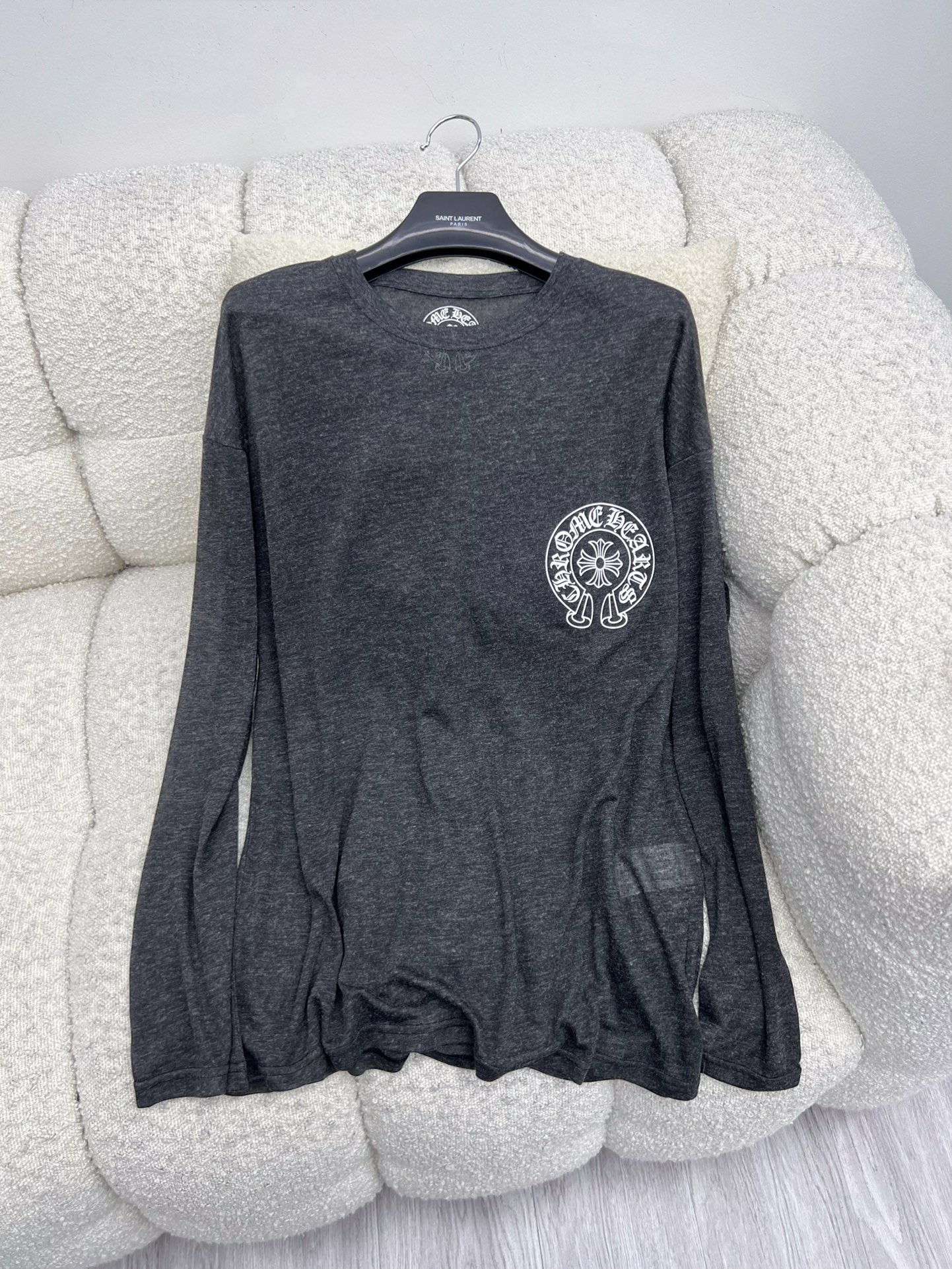 Chrome heart*梵文印花长袖T这件真是太舒服噜 慵懒风十足超级无敌软糯轻薄 上身秒变纸片人🇺🇸