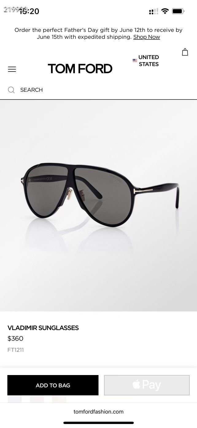 ‼️ 官网图 𝑻𝒐𝒎 𝑭𝒐𝒓𝒅 oversizedMod：FT1211100% UV PROTECTIO