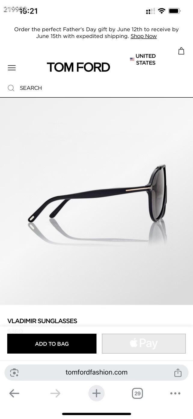 ‼️ 官网图 𝑻𝒐𝒎 𝑭𝒐𝒓𝒅 oversizedMod：FT1211100% UV PROTECTIO