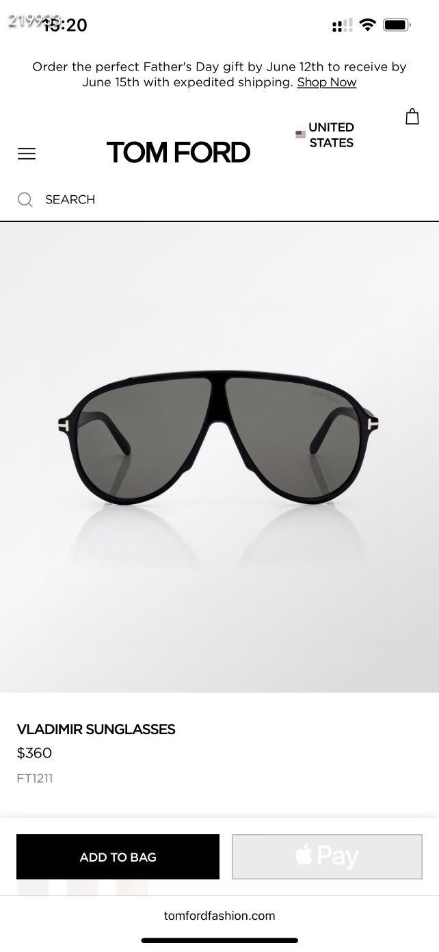 ‼️ 官网图 𝑻𝒐𝒎 𝑭𝒐𝒓𝒅 oversizedMod：FT1211100% UV PROTECTIO