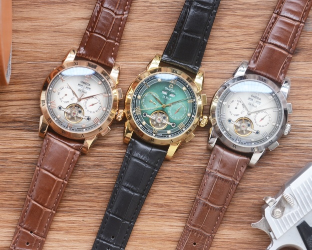 Omega De Ville Men's Automatic Mechanical Watch with Leather Band, 41mm 1 Omega De Ville Men's Automatic Mechanical Watch with Leather Band, 41mm