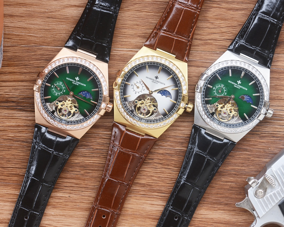 Vacheron Constantin Men's Automatic Mechanical Watch with Leather Band