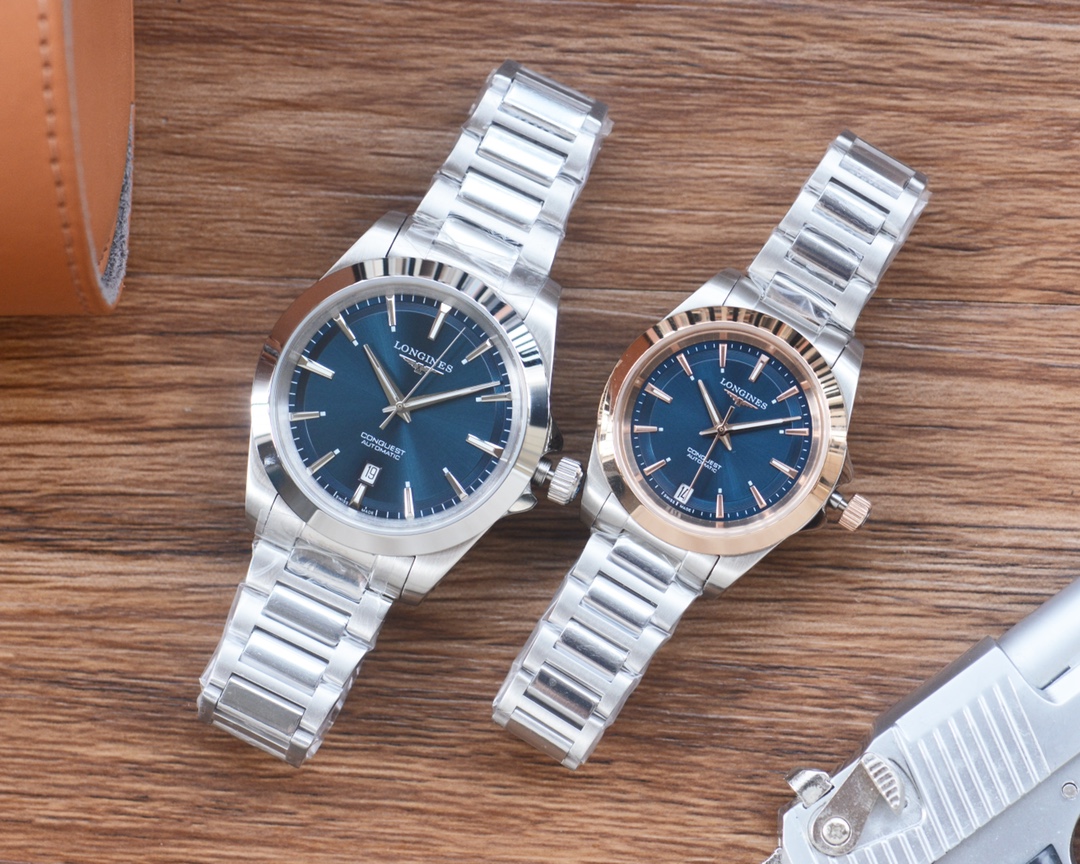 Longines Conquest VHP Blue Dial Stainless Steel Watch Couple Quartz Wristwatch 2 i1757593554 6017 0
