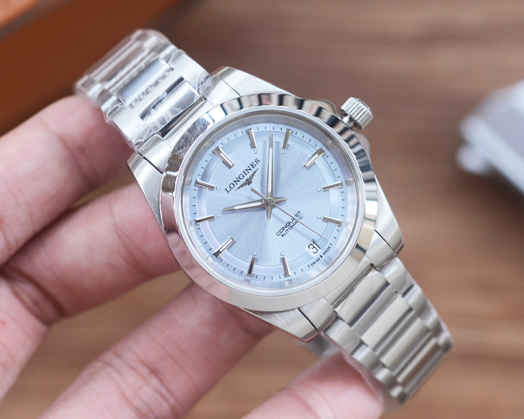Longines Conquest VHP Blue Dial Stainless Steel Watch Couple Quartz Wristwatch 8 i1757593554 8479 6