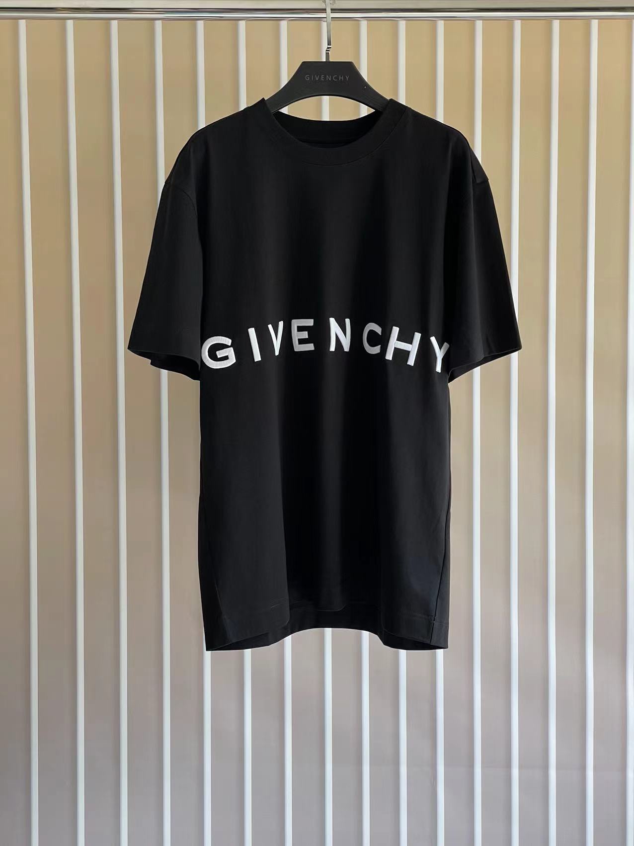 Camiseta con logo bordado tridimensional GVC 25/SS 200 gramos de material de algodón de doble capa versión superior X S…