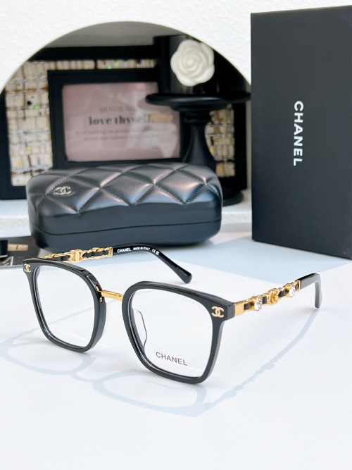 Chanel CH6807 Black Frame Optical Glasses with Diamante Logo, 52-23-145 2 Chanel CH6807 Black Frame Optical Glasses with Diamante Logo, 52-23-145