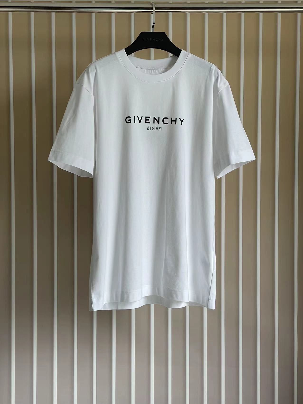 Camiseta con letras inversas GVC 25/SS, material de doble capa de algodón de 200 g, versión superior X S S M L X L @ 148