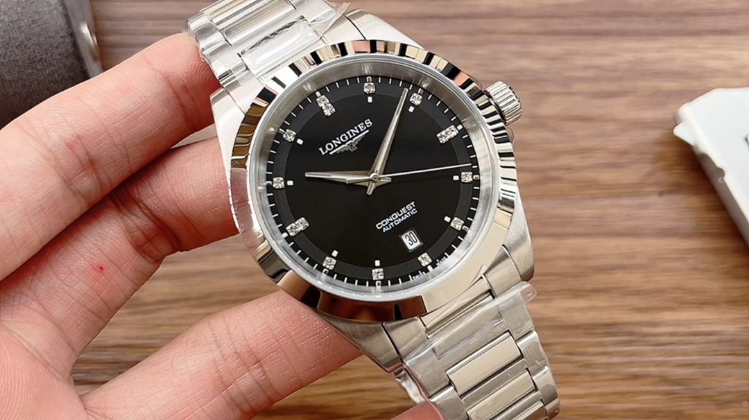 Longines Conquest Automatic Black Dial Stainless Steel Men's Watch